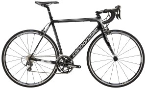 2015 Cannondale Supersix EVO 105 5 Jet Black, w/ Charcoal Grey and Fine Silver, Gloss Road Bike
