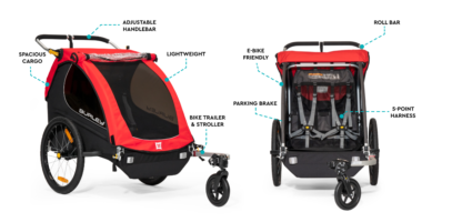 Burley Honey Bee Child Trailer: Red (IN STOCK)