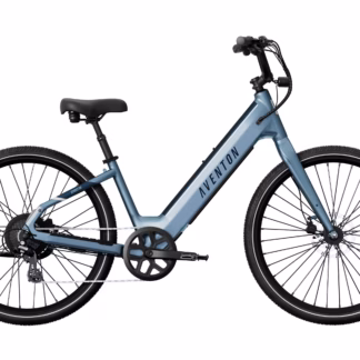 AVENTON PACE 4 STEP THROUGH EBIKE BLUE STEEL
