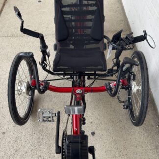 Used ICE Sprint RS Mid-Drive Red Recumbent E-Trike w/ Electric Motor (750 Watts!)