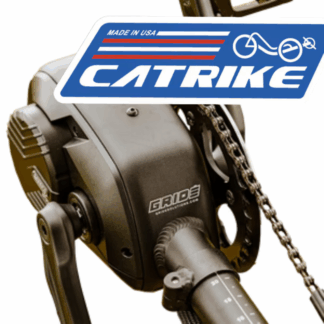Recumbent E-Trike Gride Motor, Installed (Catrike)