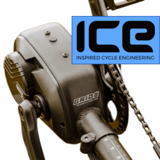 Recumbent E-Trike Gride Motor, Installed (Ice Trike)