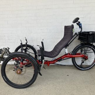 Used Red Trident Trikes Stowaway Recumbent Trike
